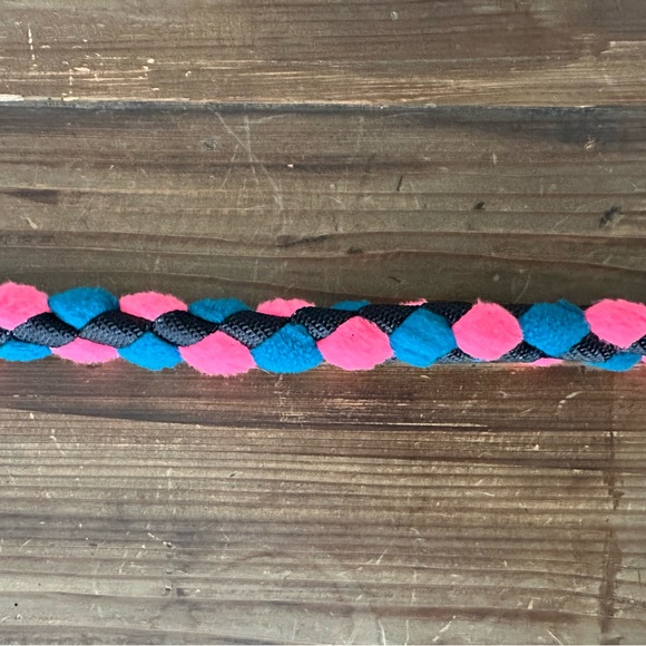 Dog Leash. 6ft. Turquoise-Pink-Black - Picture 2 of 2